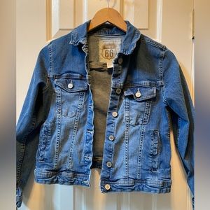 Route 66 blue jean jacket. Size small